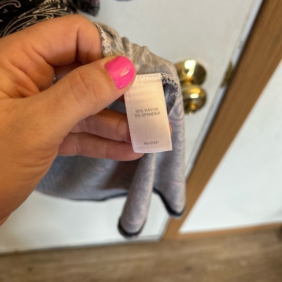 J Jill Paisley Print Long Sleeve Rayon Knit Dress Size Medium - Picture 6 of 9